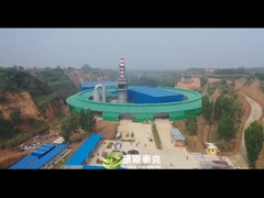 Máquina de planta de ladrillos de horno rotativo móvil para secar y quemar ladrillos